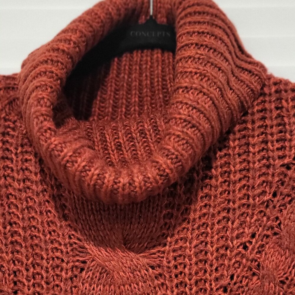 Universal Thread Vibrant Burnt Orange/Red Cowl Ne… - image 7